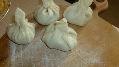 вонтоны с грибами и пекинской капустой