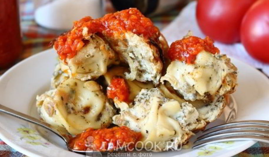 Рецепт жареных пельменей с яйцом