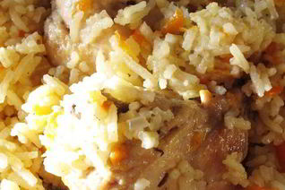 Быстрый плов с курицей