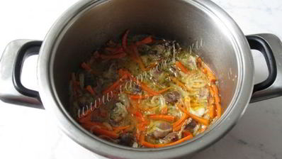 диетический плов с куриными желудками