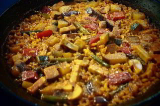 Испанская овощная паэлья