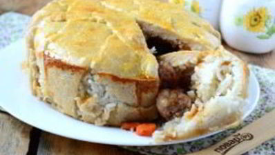 хан-плов с фрикадельками