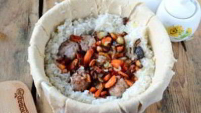 хан-плов с фрикадельками