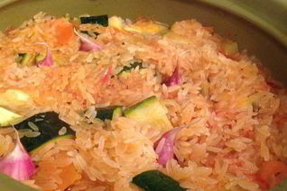 Овощной плов с цукини