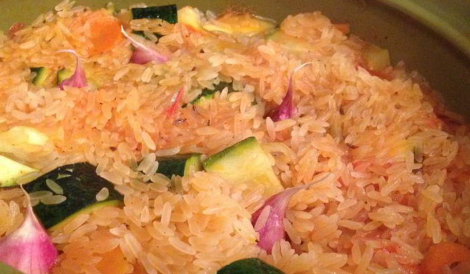 Рецепт овощного плова с цукини