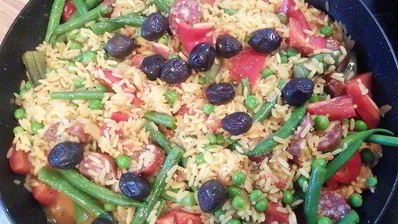 паэлья с кроликом