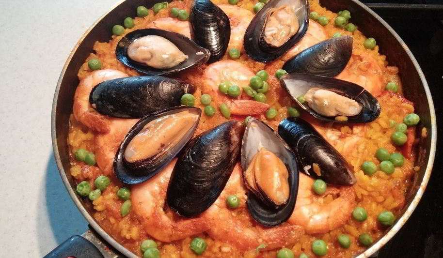 Рецепт паэльи с морепродуктами по-русски