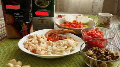 паэлья с морепродуктами