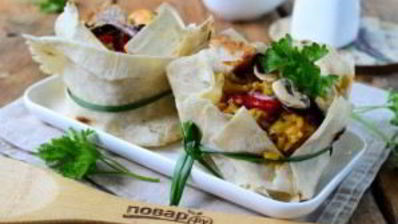 паэлья в лаваше