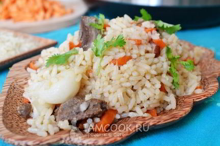 Плов из баранины в мультиварке