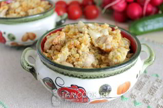 Плов из булгура с курицей