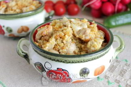 Плов из булгура с курицей