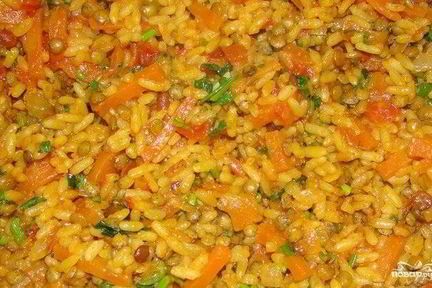 Плов из чечевицы