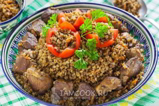 Плов из гречки с бараниной