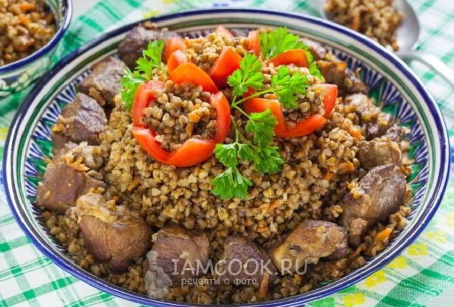 Плов из гречки с бараниной
