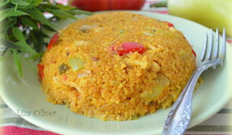 Рецепт плова из кус-куса и куриного филе в восточном стиле