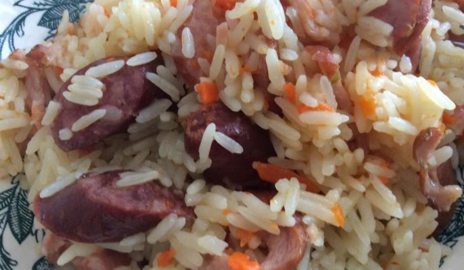 Рецепт плова на шкварках с копченостями