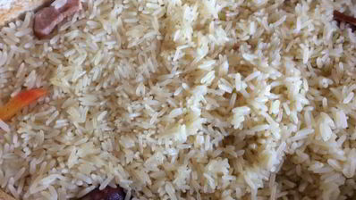 плов на шкварках с копченостями