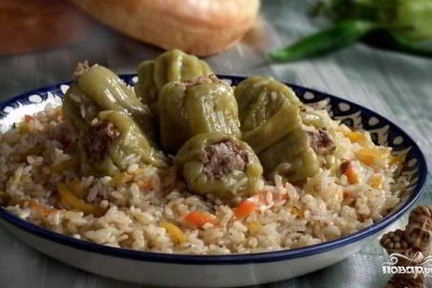 Плов с болгарским перцем