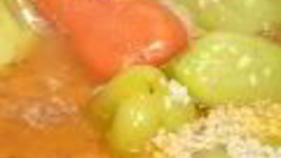 плов с фаршированным болгарским перцем