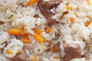 Плов с говядиной в казане