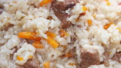 плов с говядиной в казане