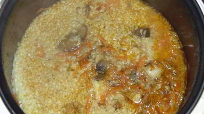 плов с грибами и курицей в мультиварке