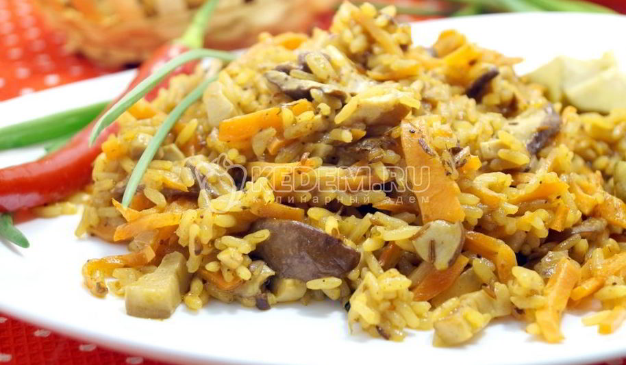 Рецепт плова с грибами