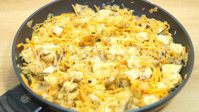 плов с курицей и грибами