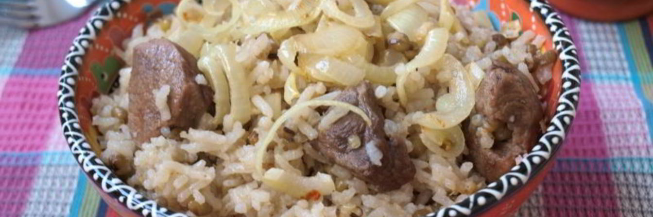 Плов с машем и телятиной