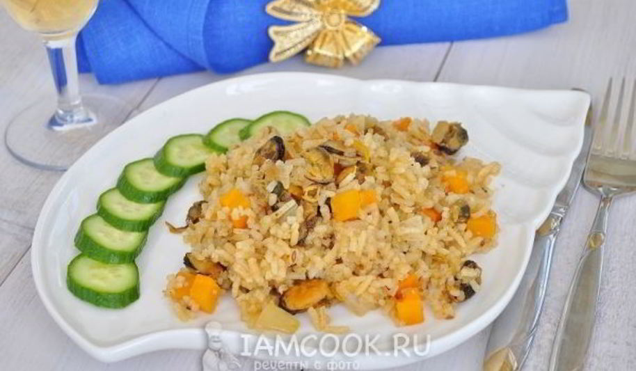 Рецепт плова с мидиями