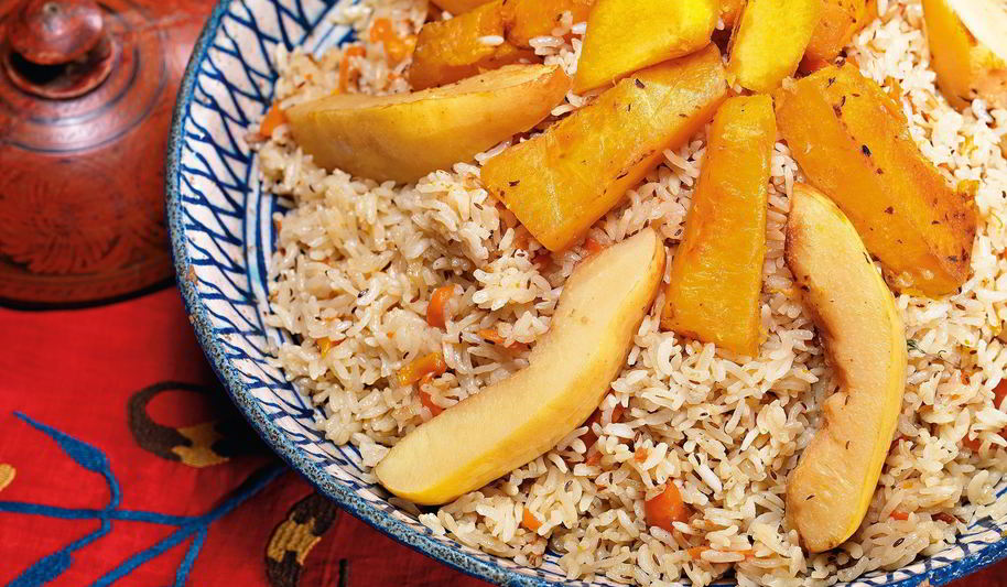 Рецепт плова с тыквой и айвой