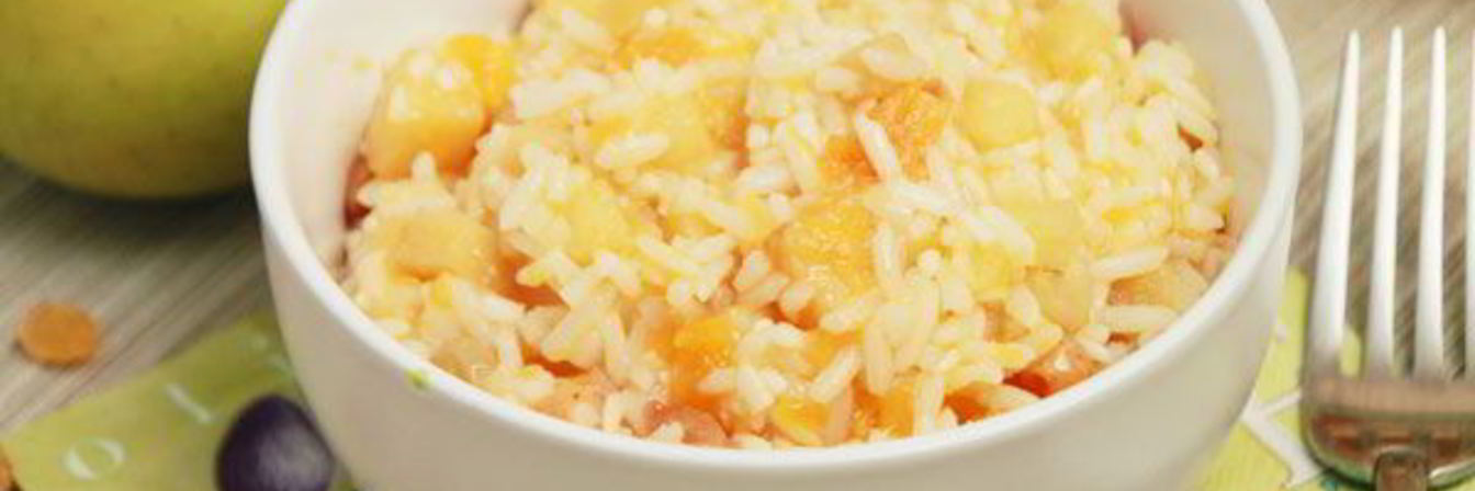 Плов с тыквой и фруктами