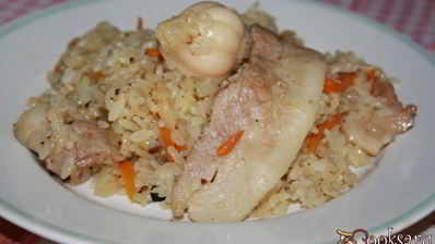 плов со свиным беконом