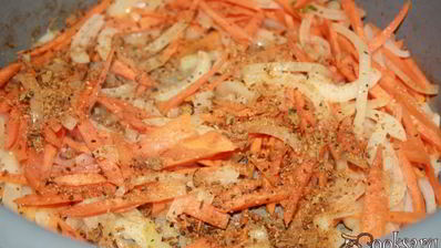 плов со свиным беконом