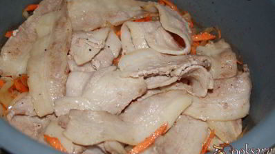 плов со свиным беконом