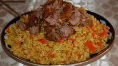 плов со свиными ребрышками