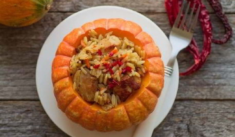 Рецепт плова в тыкве