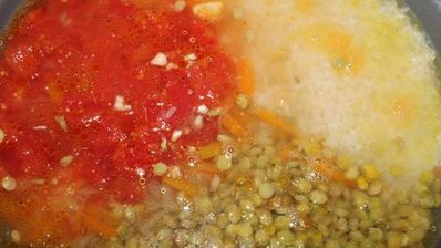 полезный плов с чечевицей