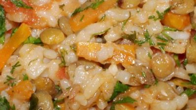 полезный плов с чечевицей