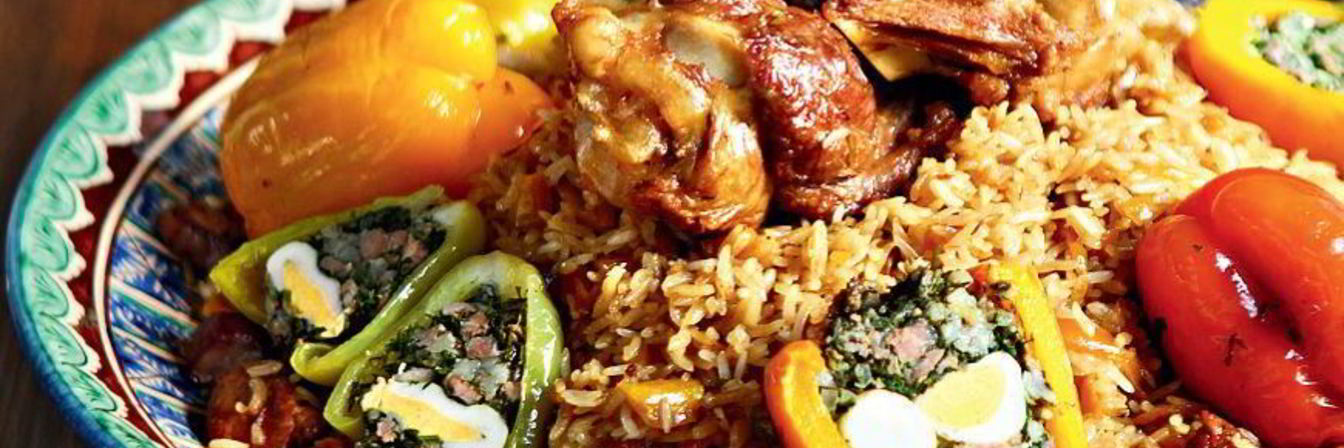 Узбекский плов с фаршированными овощами