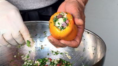 узбекский плов с фаршированными овощами