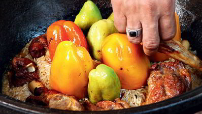 узбекский плов с фаршированными овощами