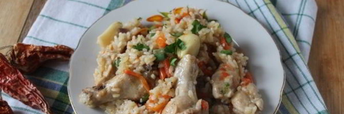 Узбекский плов с курицей