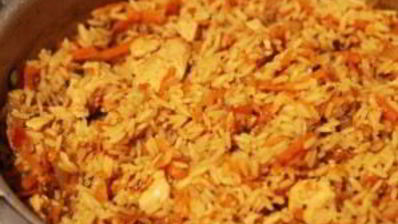 вкусный плов с курицей