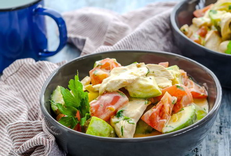 Быстрое рагу из кабачков с куриным филе