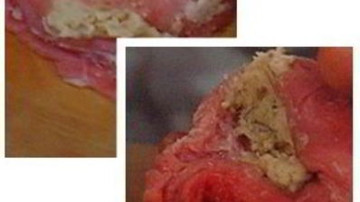 филе теленка фаршированное маслом грецкого ореха с рагу из кольраби