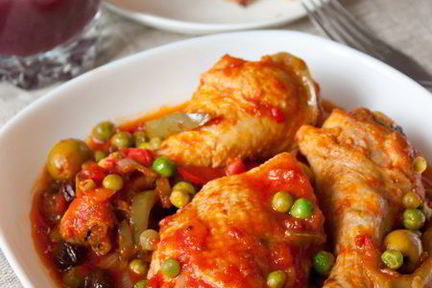 Фрикасе из курицы со сладким перцем