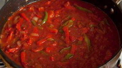 фрикасе из курицы со сладким перцем