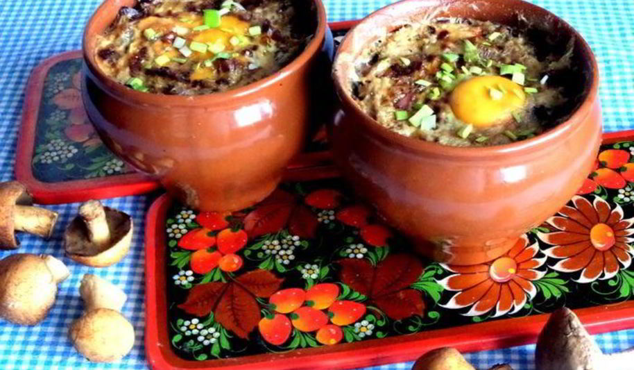 Рецепт грибного рагу в горшочках